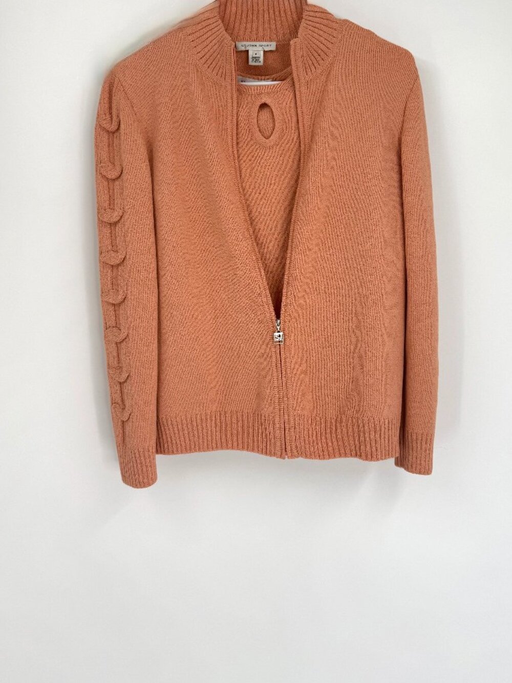 Vintage St. john Sport Zip Front Sweater Set